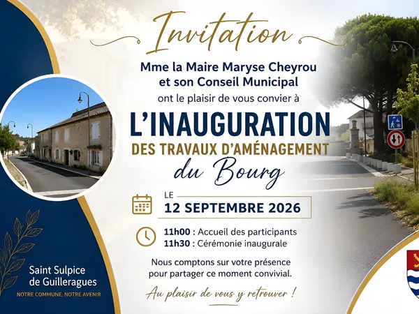 Inauguration des travaux d'aménagement du bourg