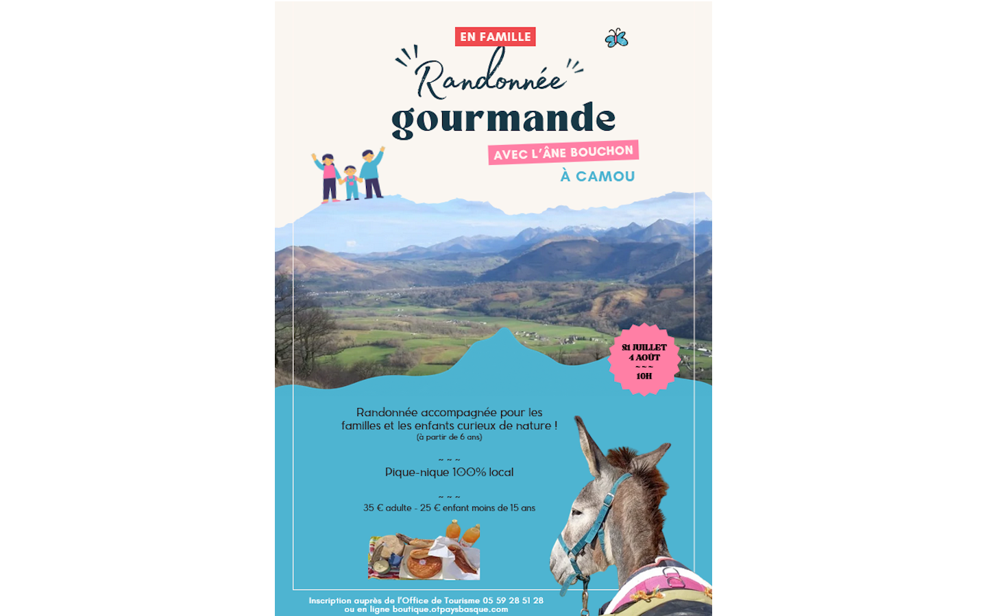 Randonnée gourmande avec l'âne Bouchon