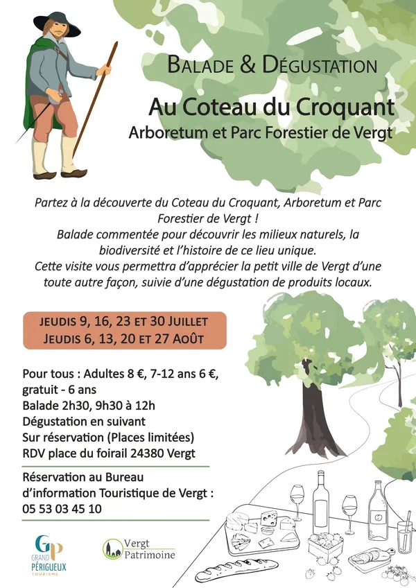Balade & Dégustation : Au Coteau du Croquant Arboretum et Parc Forestier de Vergt