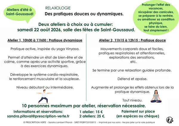 Atelier d'été : relaxologie