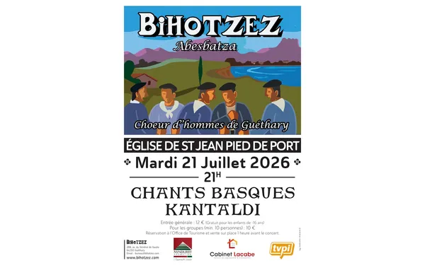 Concert :  choeurs basques d'hommes Bihotzez