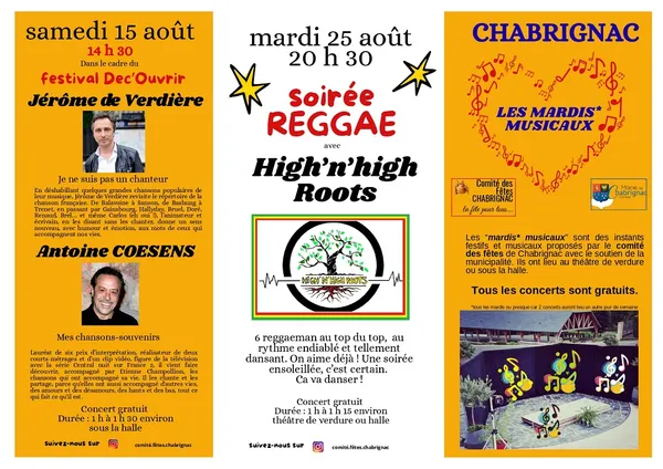 Les mardis musicaux à Chabrignac : Reggae