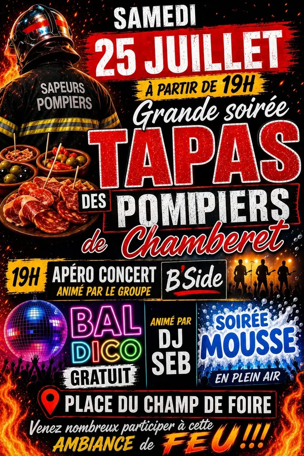 Grande soirée tapas des pompiers