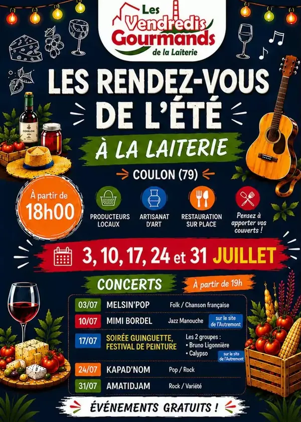 Les Vendredis Gourmands de la Laiterie à Coulon