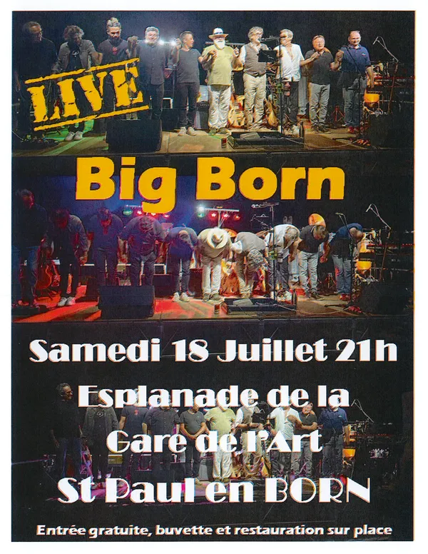 concert en plein air avec le groupe Big Born