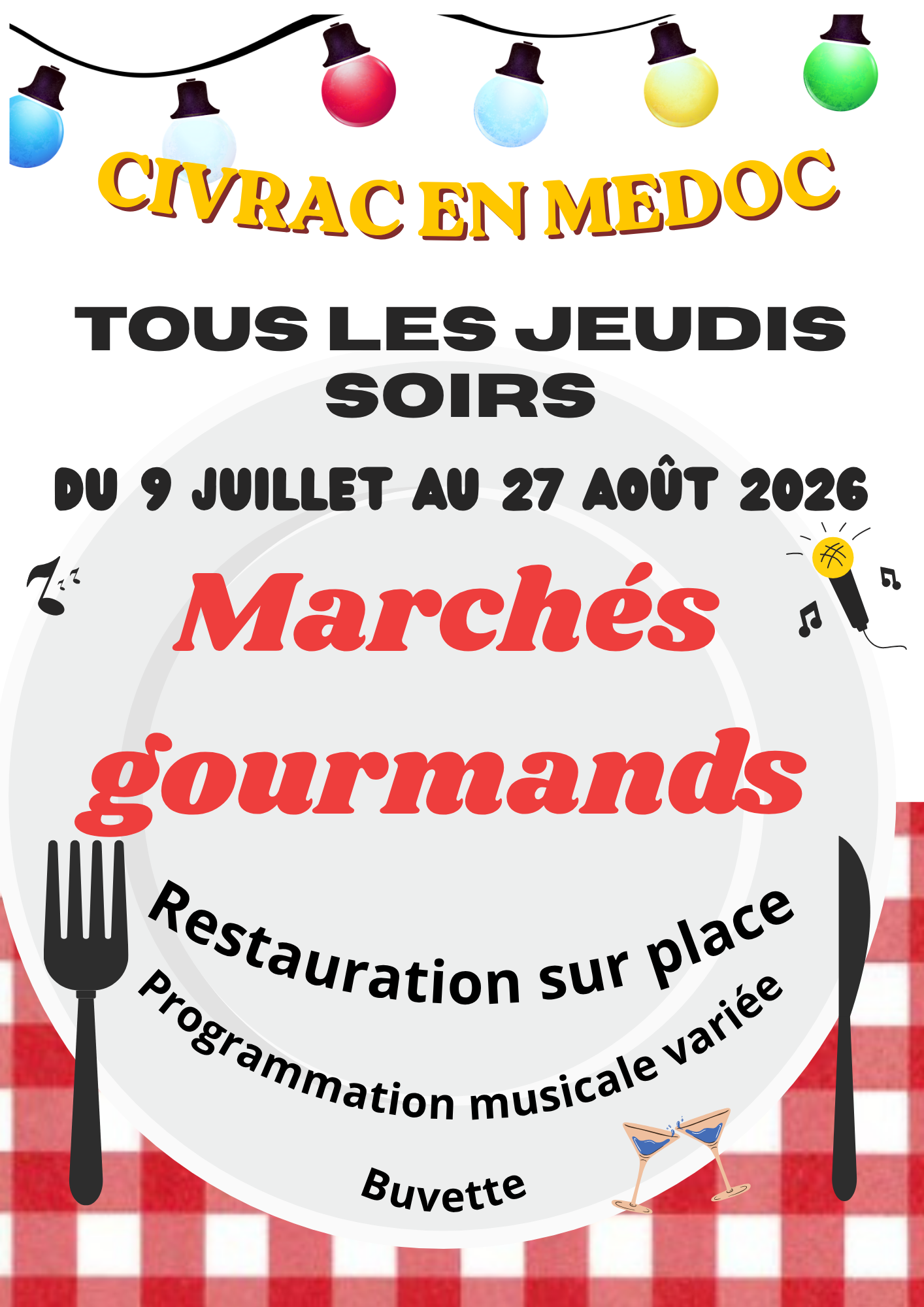 Marché nocturne et gourmand à Civrac-en-Médoc