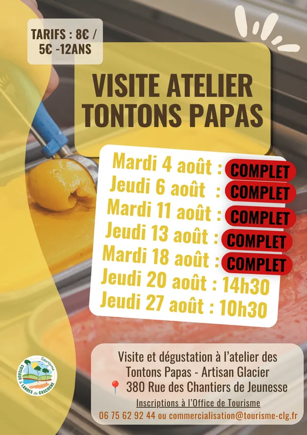 Visite de l'atelier des Tontons Papas - COMPLET