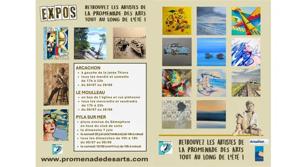 Exposition d'arts : Promenade des arts Arcachon centre