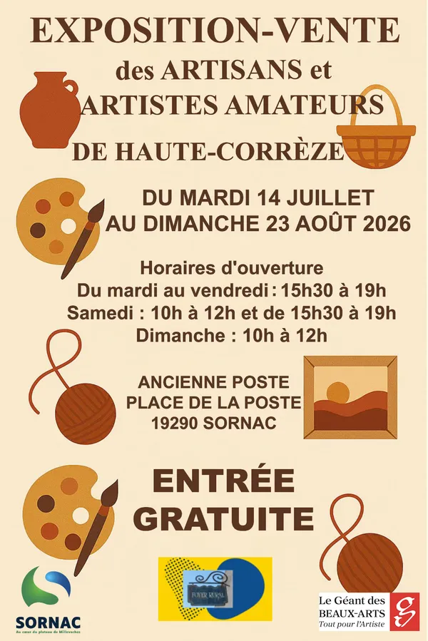 Exposition - vente des artistes amateurs et créateurs de Haute Corrèze