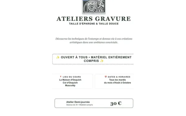 Atelier de gravure