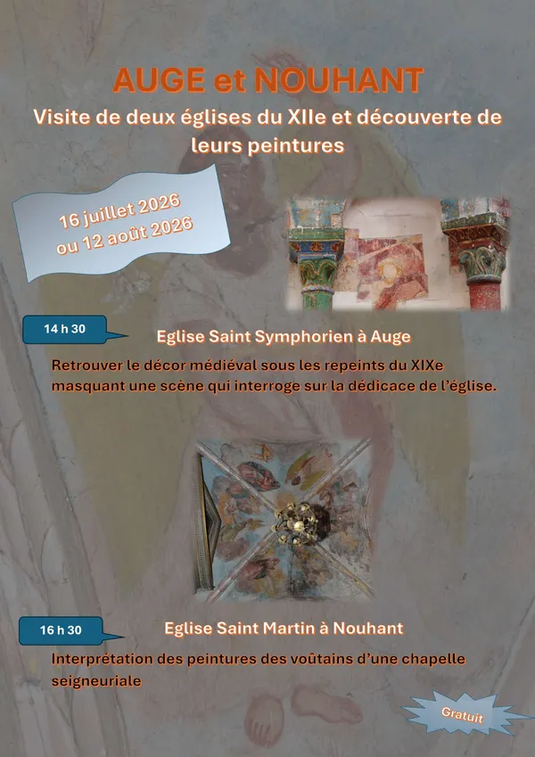 Visite commentée de l'église d'Auge et de Nouhant