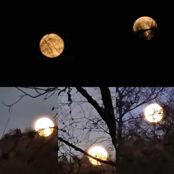 Soirée entre soleil et pleine lune - Août