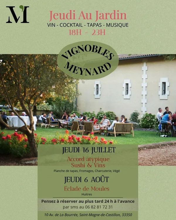 Jeudi au jardin aux Vignobles Meynard