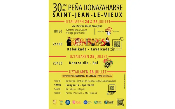 Fêtes de village : 30 ans de la peña Donazaharre : Kontrapas-cavalcade