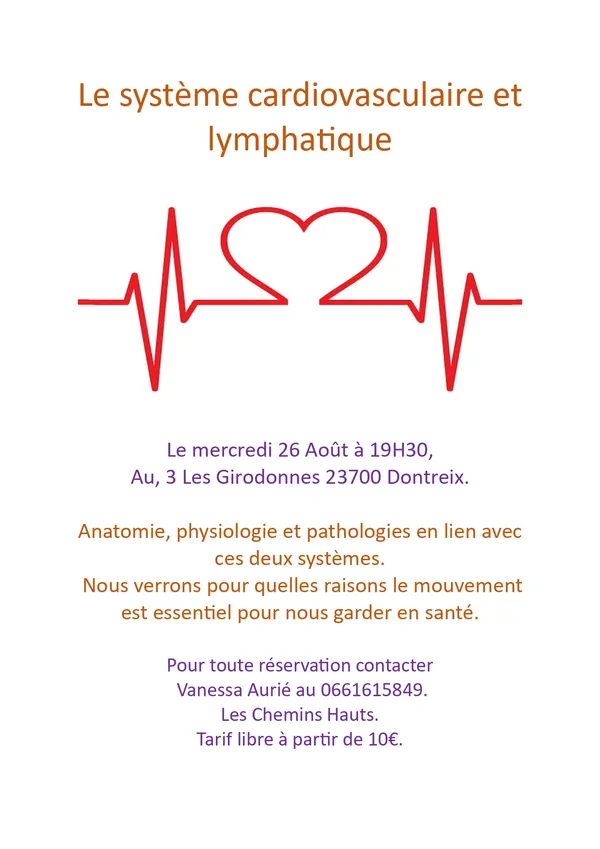 Conférence : Le système cardiovasculaire et lymphatique