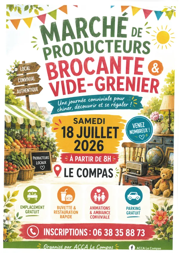 Marché de producteurs, brocante et vide-greniers