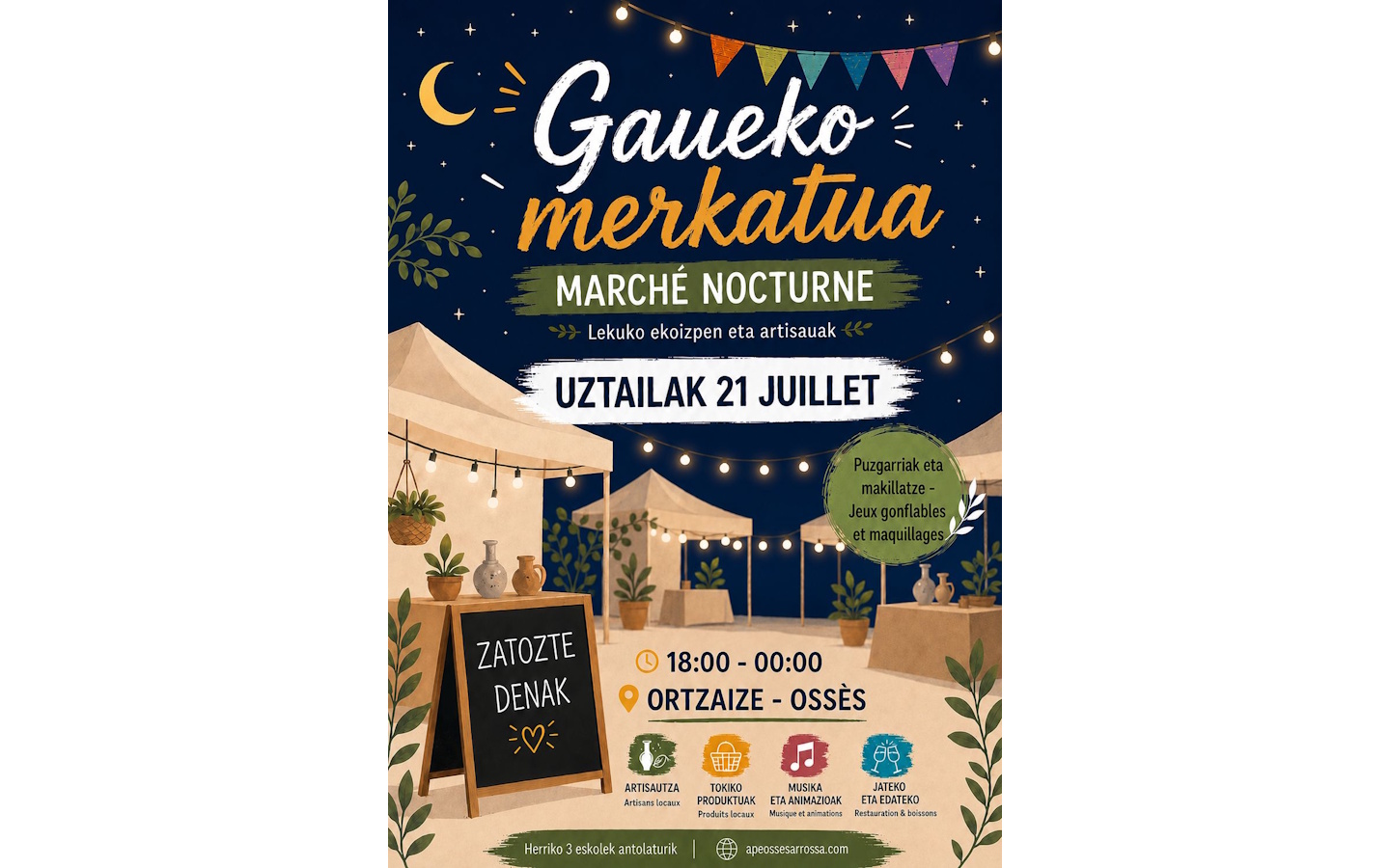 Marché nocturne ; gaueko merkatua
