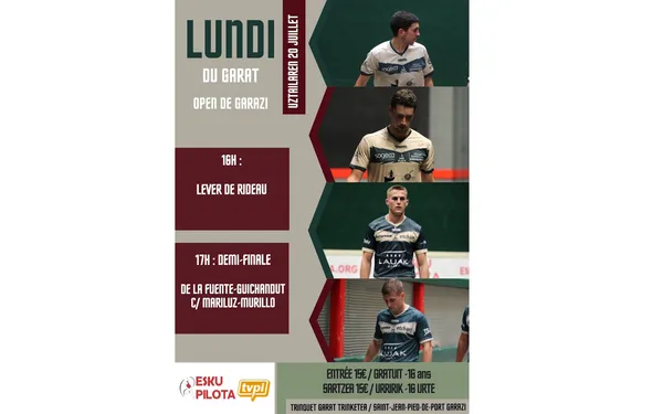 Pelote basque à main nue - demi-finale Open de Garazi