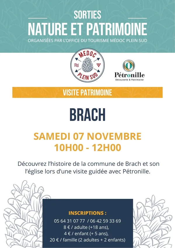Sortie patrimoine : Histoire et patrimoine de la ville de Brach