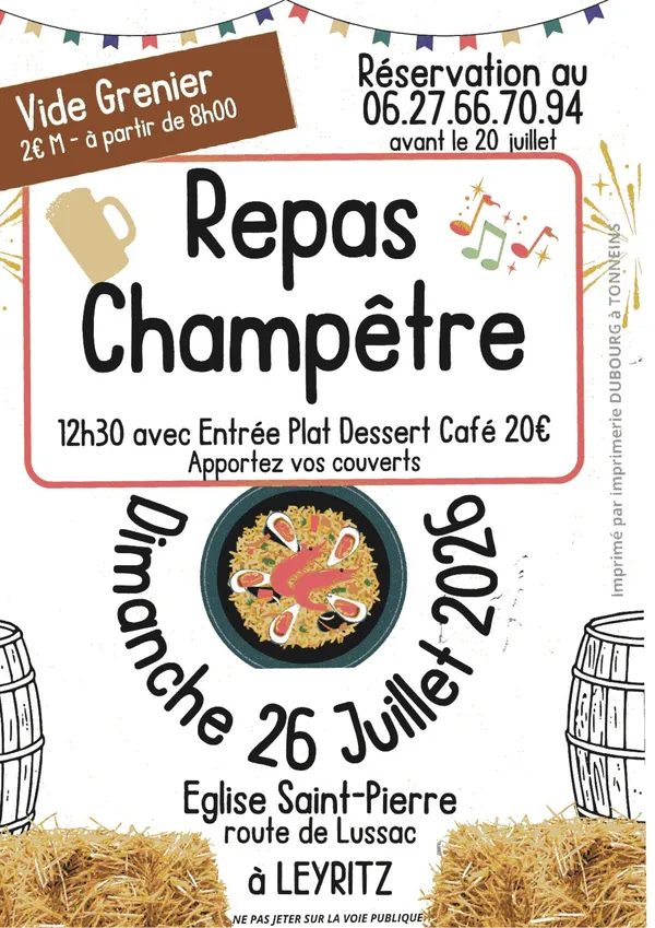 Vide grenier et repas champêtre