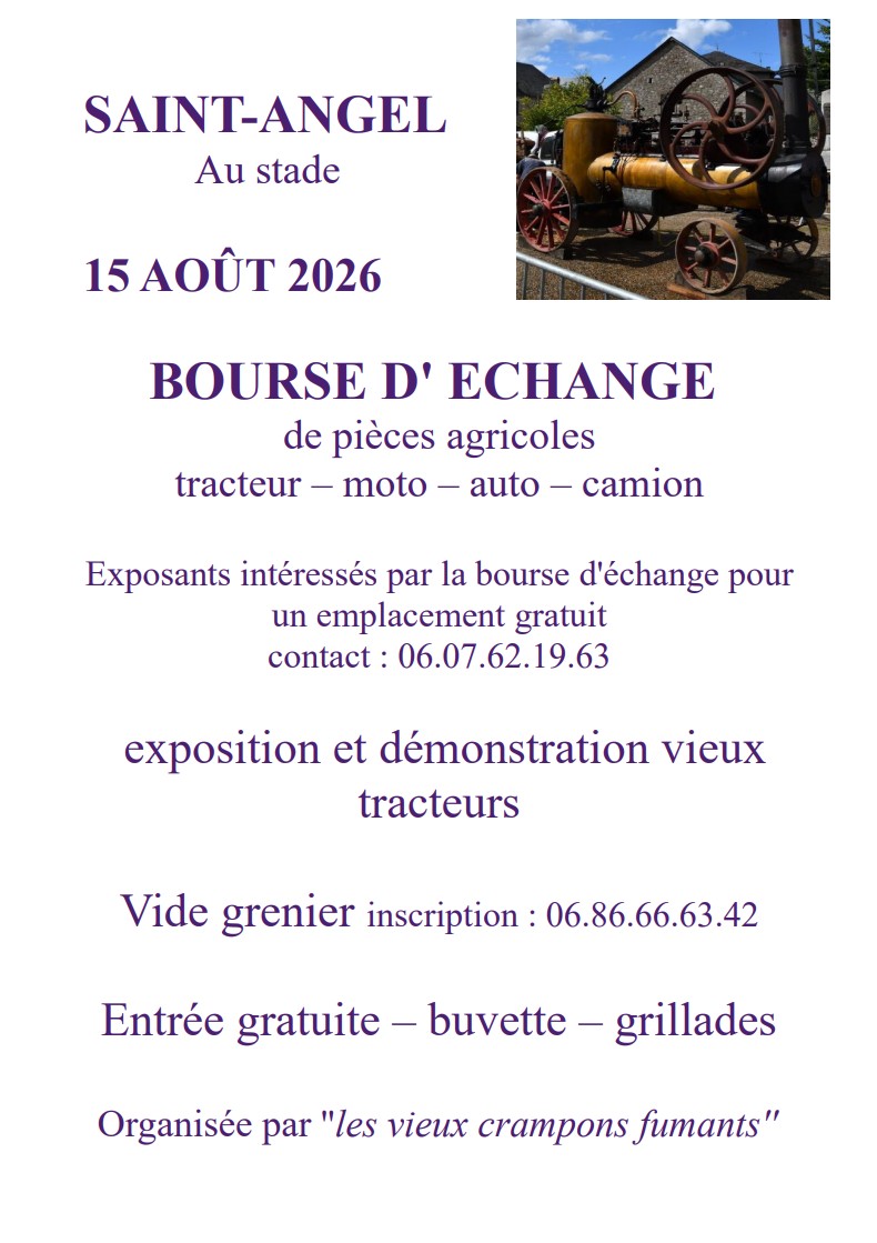 Bourse d'échanges de pièces agricoles