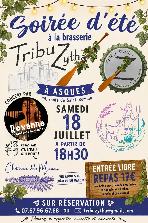 Soirée d'été à la brasserie Tribu Zytha