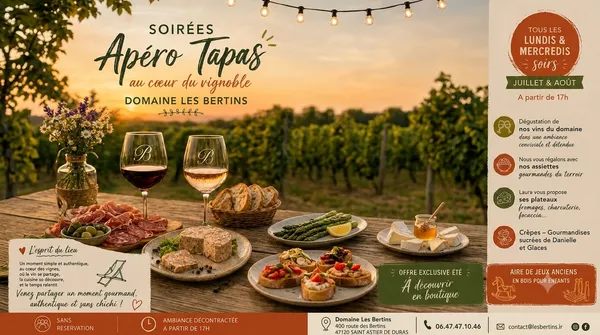 Soirées Apéro-Tapas aux Bertins