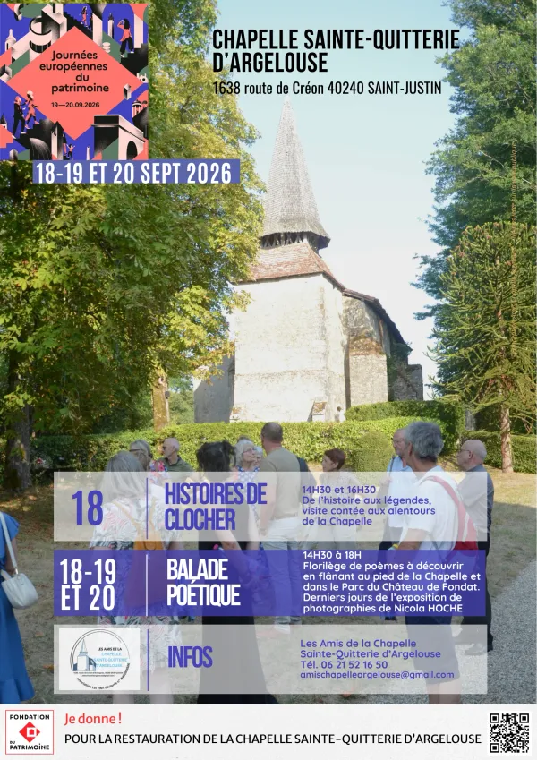 JEP : Chapelle Ste Quitterie d'Argelouse