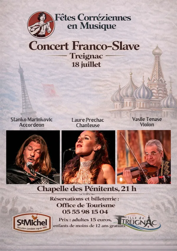 Concert "Voyage Franco-Slave" - Stanko Marinkovic, Vasile Tenase et Laure Préchac