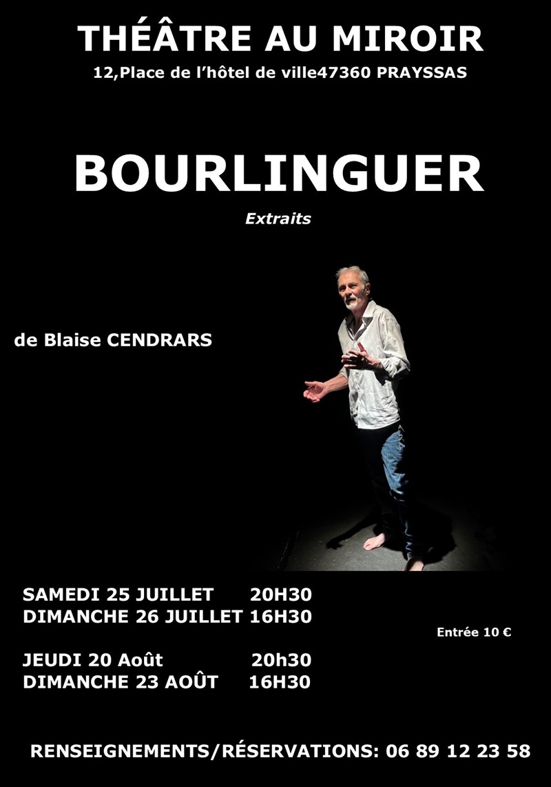 Théâtre au Miroir - Bourlinguer de Blaise Cendrars