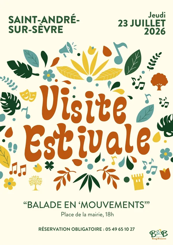 Visites Estivales 2026 - Balade en "mouvements" - Saint-André-sur-Sèvre - ANNULÉ