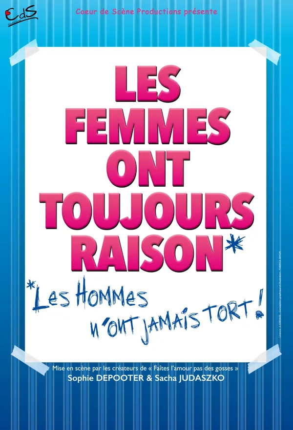 Les femmes ont toujours raison les hommes n'ont jamais tort