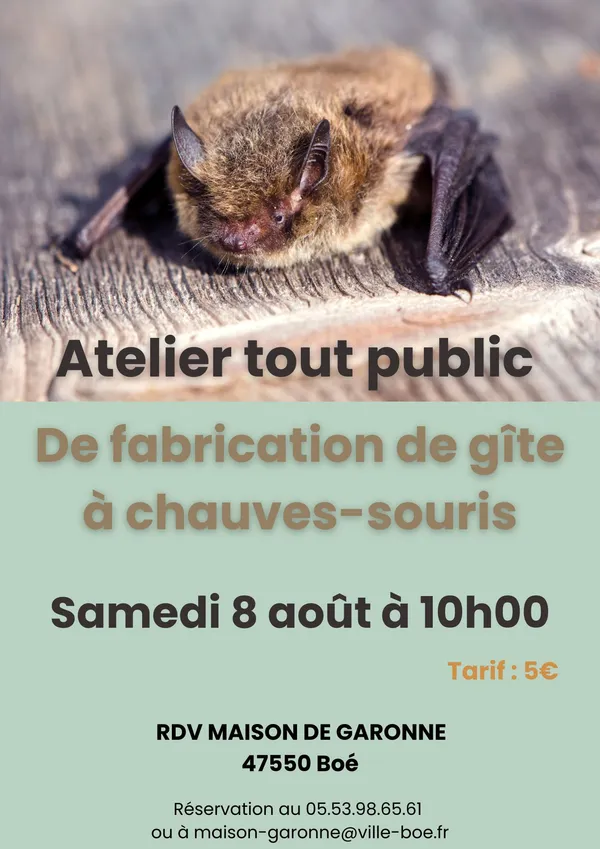 Atelier de fabrication d'abri à chauves-souris