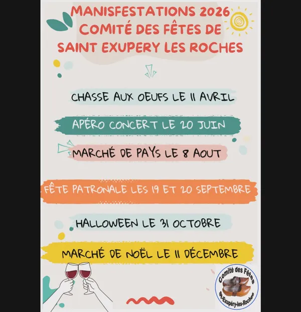 Marché d'été à Saint-Exupéry les Roches