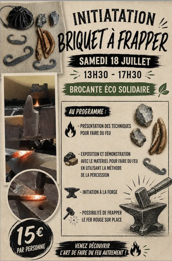 Initiation briquet à frapper