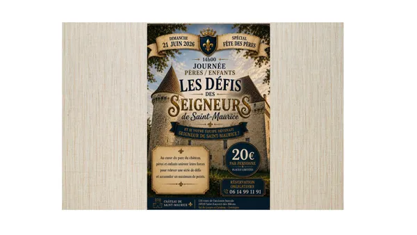 Journée découverte du château dans le parc et défis des seigneurs