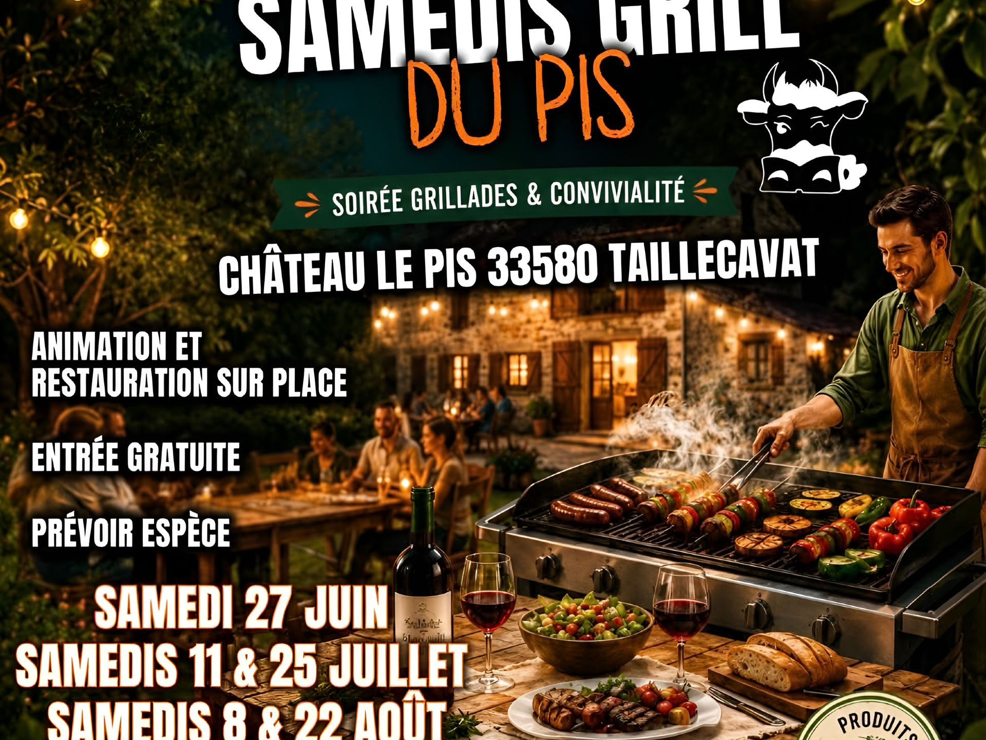 Samedis grill du Pis