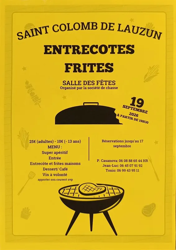 Repas entrecôte