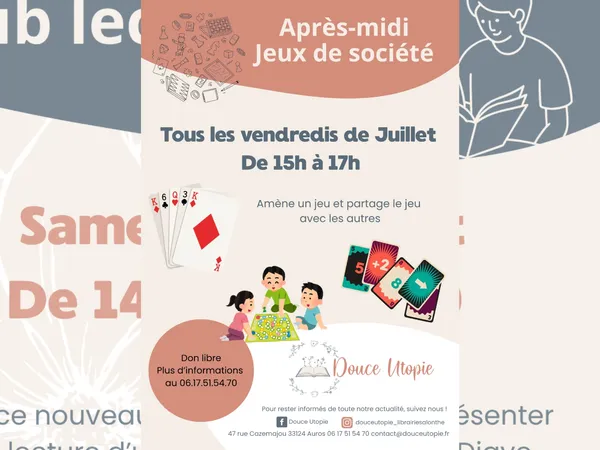 Après-midis jeux de société