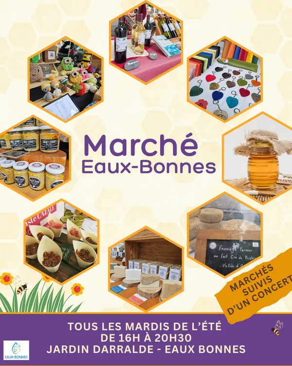 Marché d'été Eaux-Bonnes suivi d'un concert
