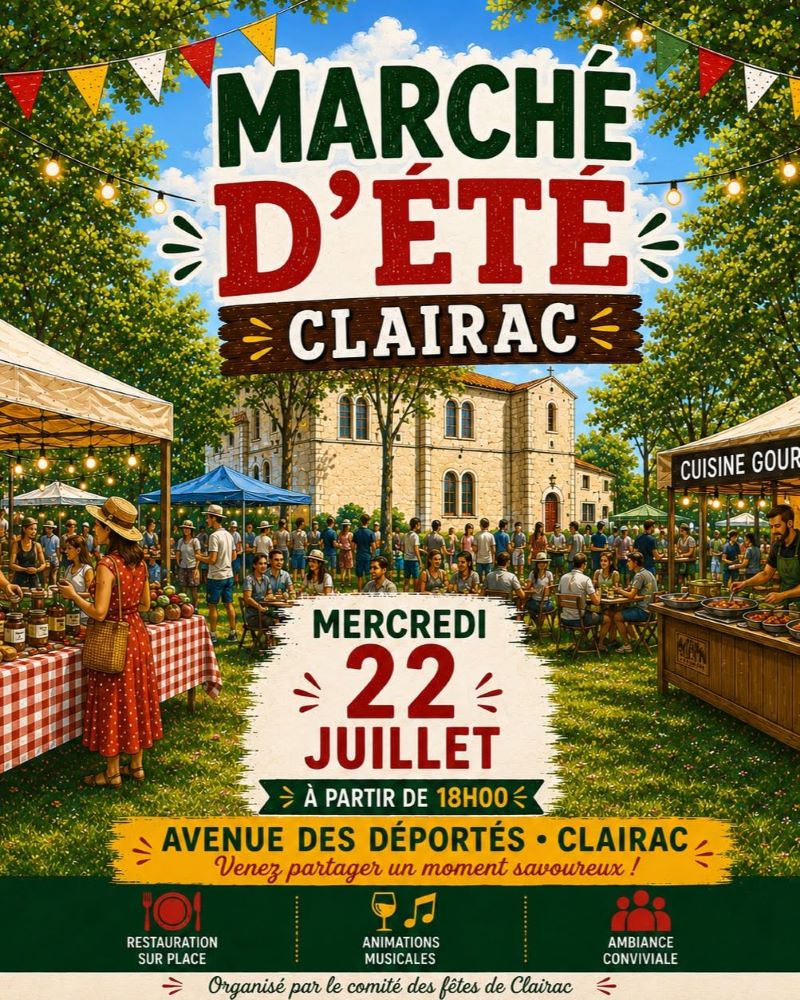 Marché d'été à Clairac
