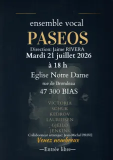 Concert ensemble vocal PASEOS 2026