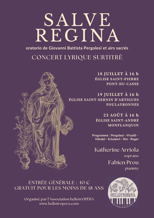 Concert lyrique : Salve Regina par Katherine Arriola et Fabien Prou