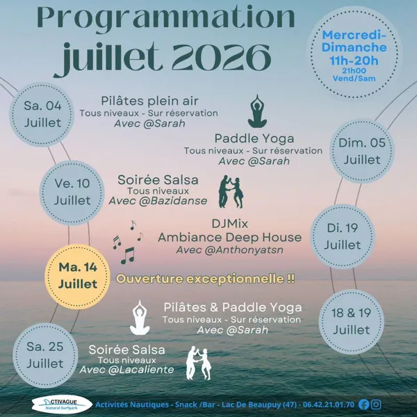 Pilates et Paddle Yoga à Activague