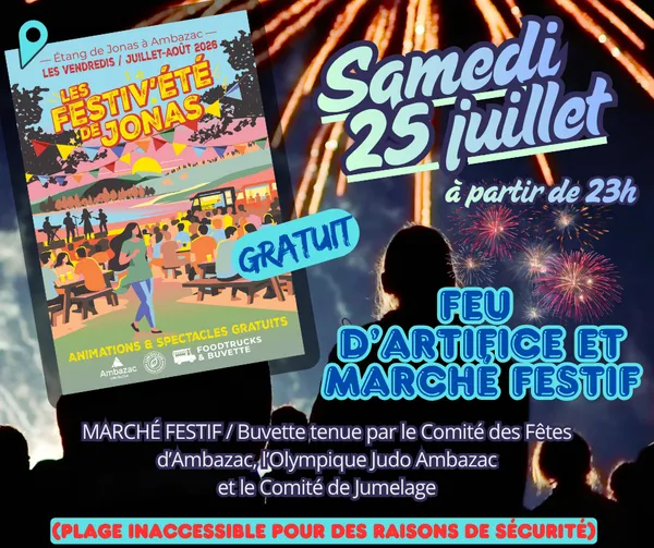Feu d’artifice dans le cadre des Festiv'Eté de Jonas