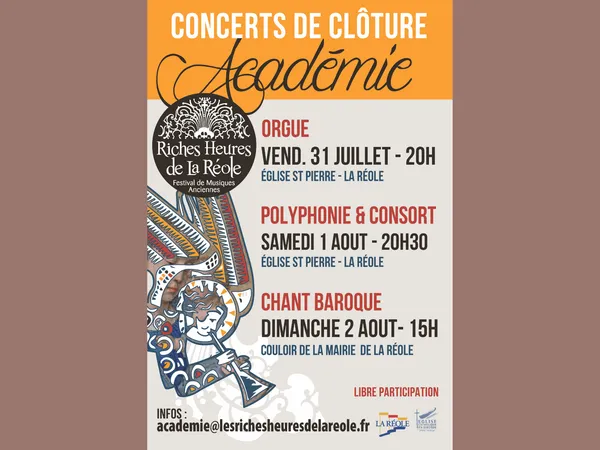 Concert des élèves de polyphonie et consort de flûtes (académie d'été)