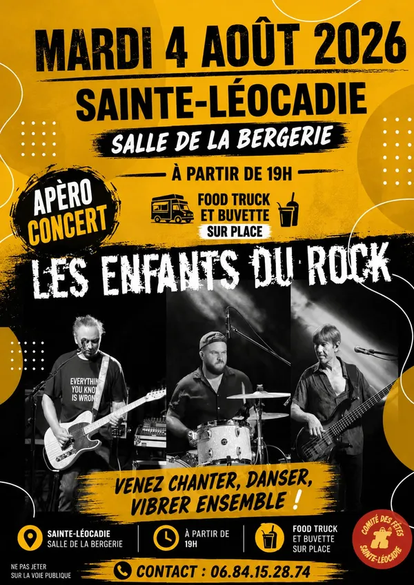 APÉRO CONCERT "LES ENFANTS DU ROCK" - SAINTE-LÉOCADIE