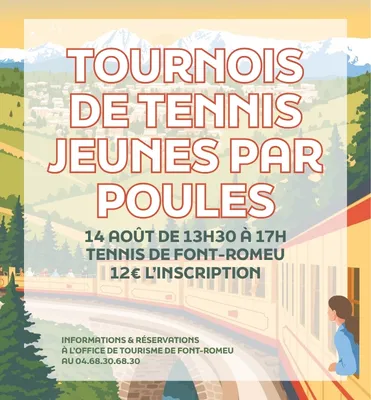 TOURNOI DE TENNIS JEUNES PAR POULES - VENDREDI 14 AOÛT