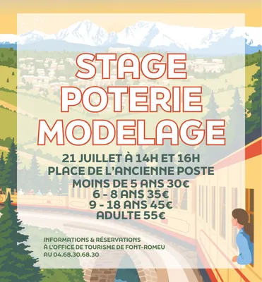STAGE POTERIE MODELAGE - MARDI 21 JUILLET