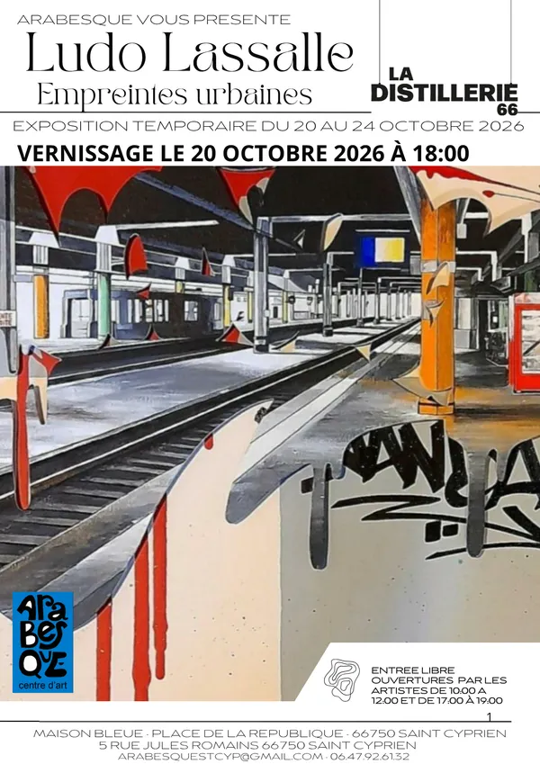 EXPOSITION "EMPREINTES URBAINES" DE LUDO LASSALE - CHEZ ARABESQUE
